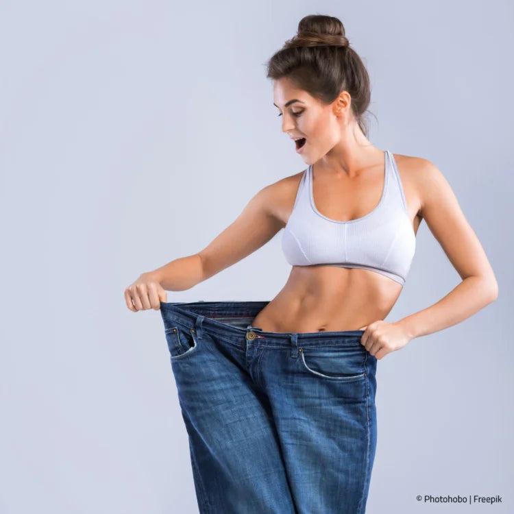Frau zu große Hose