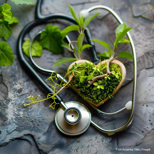 Stethoskop mit grünem herz