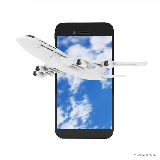 Flugzeug und Handy