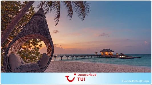 Strandkorb am Strand Abends