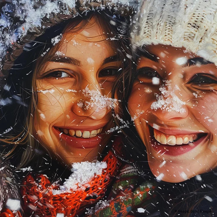 2 Mädels im Winter