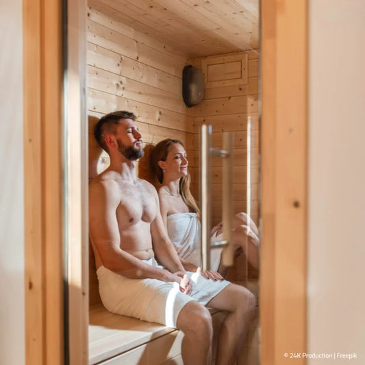 Paar in der Sauna