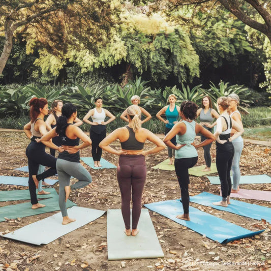 gruppen Yoga im Freiem