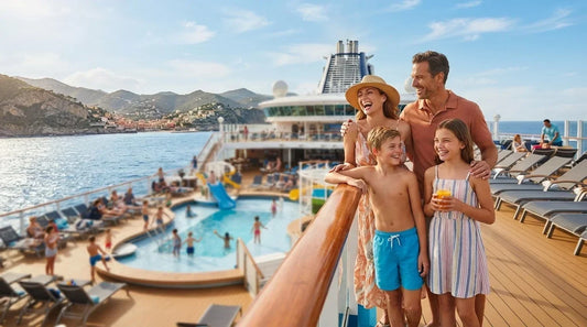 Familienkreuzfahrten für 6 bis 9 Tage durch die mexikanische Riviera, das westliche Mittelmeer und die Kanarischen Inseln