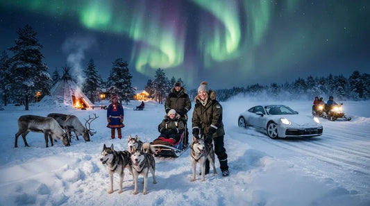 Husky, Porsche und Nordlichter im Lappland Ur