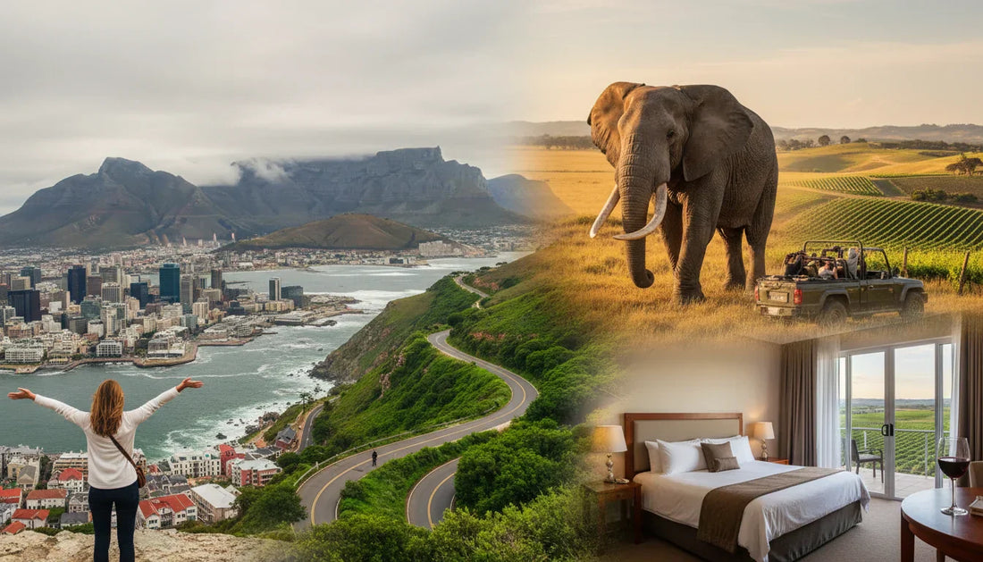 Südafrika auf einer einzigartigen Rundreise für Alleinreisende: Kapstadt, Tafelberg, Garden Route, Safari im Addo Elephant Nationalpark und Weinregion. 
