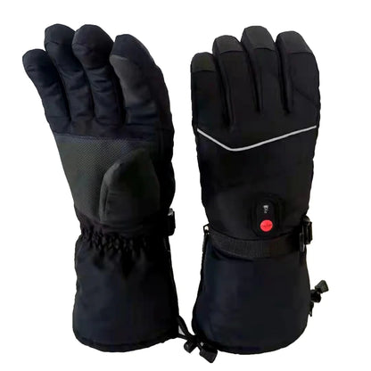 Beheizte schwarze Handschuhe
