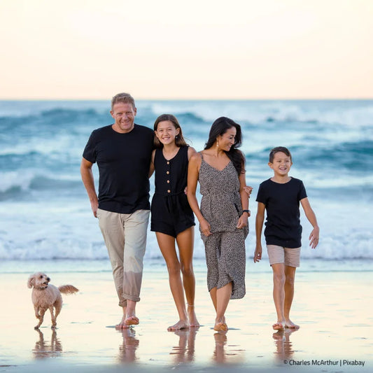 Familie am Strand