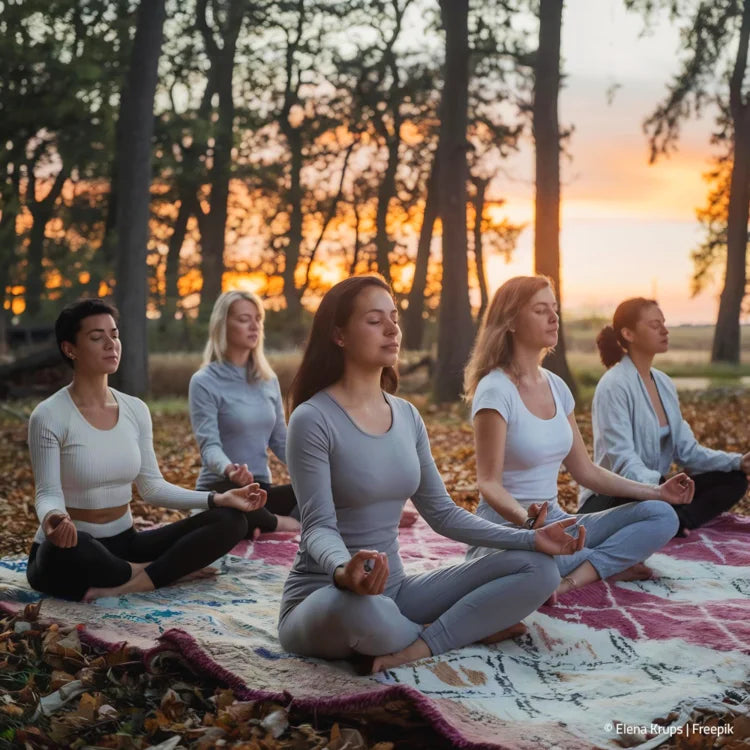 Gruppenmeditation im Freiem