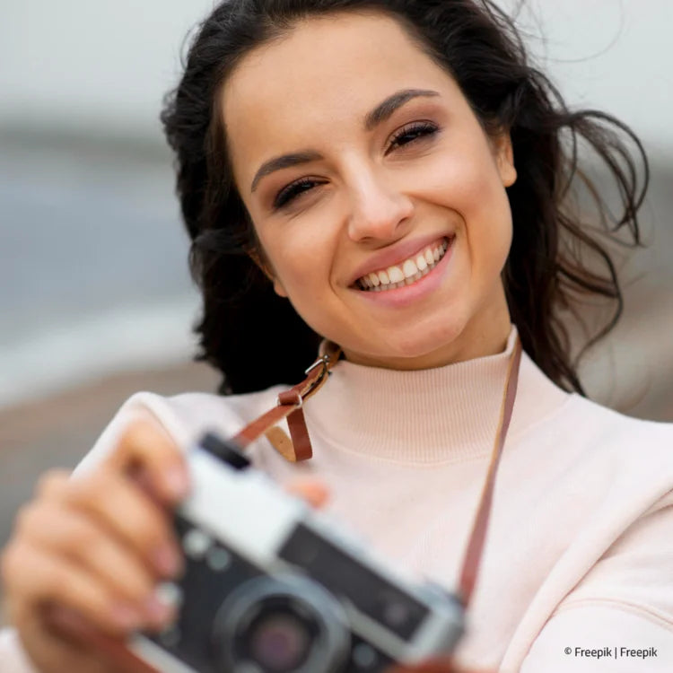 Frau mit Fotoapparat