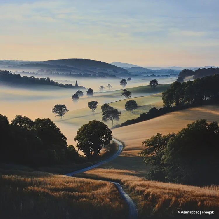 Landschaft - Hügel und Bäume