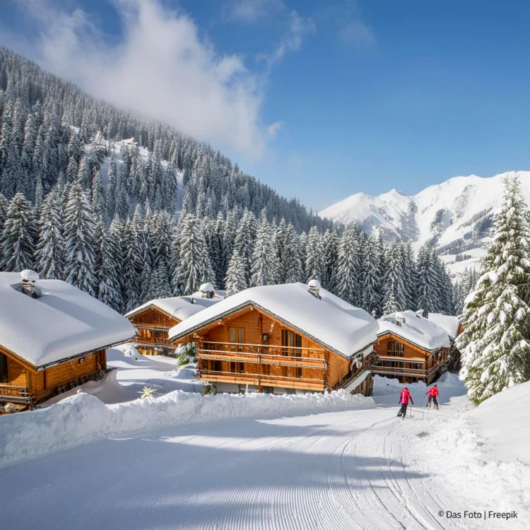 Landschaft & Häuser im Schnee