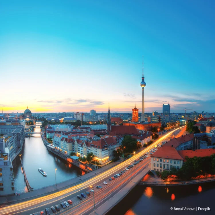 Berlin in der Abenddämmerung
