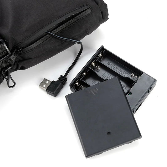 Beheizte Handschuhe schwarz Batterien